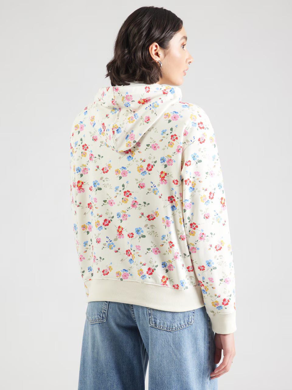 Relaxed Gap Logo  Floral Hoodie