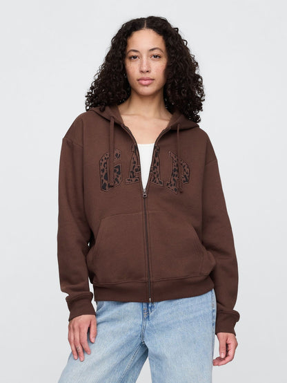 GAP Cheetah Logo Zip Hoodie & Pant Set