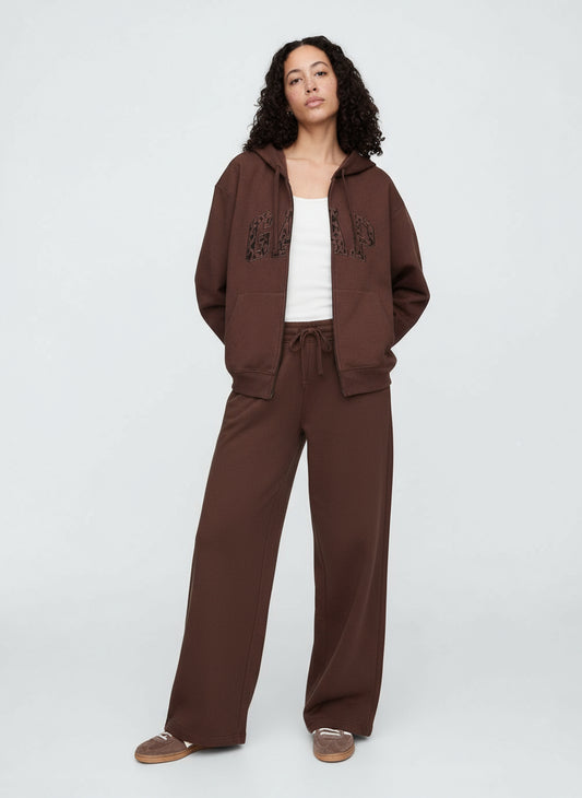 GAP Cheetah Logo Zip Hoodie & Pant Set