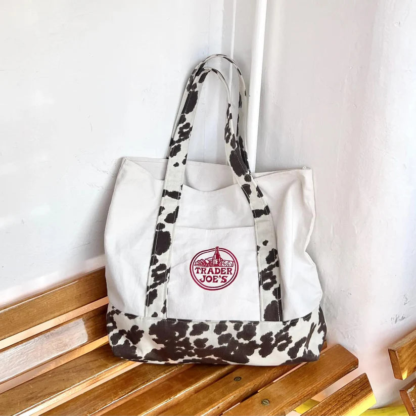 Cow Print Tote Bag