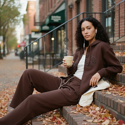 GAP Cheetah Logo Zip Hoodie & Pant Set