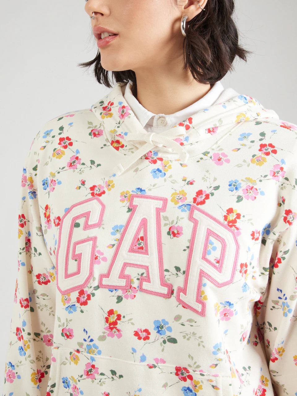 Relaxed Gap Logo Floral Hoodie