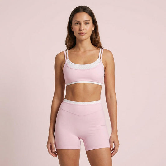 Pink & White Polka Dots Set